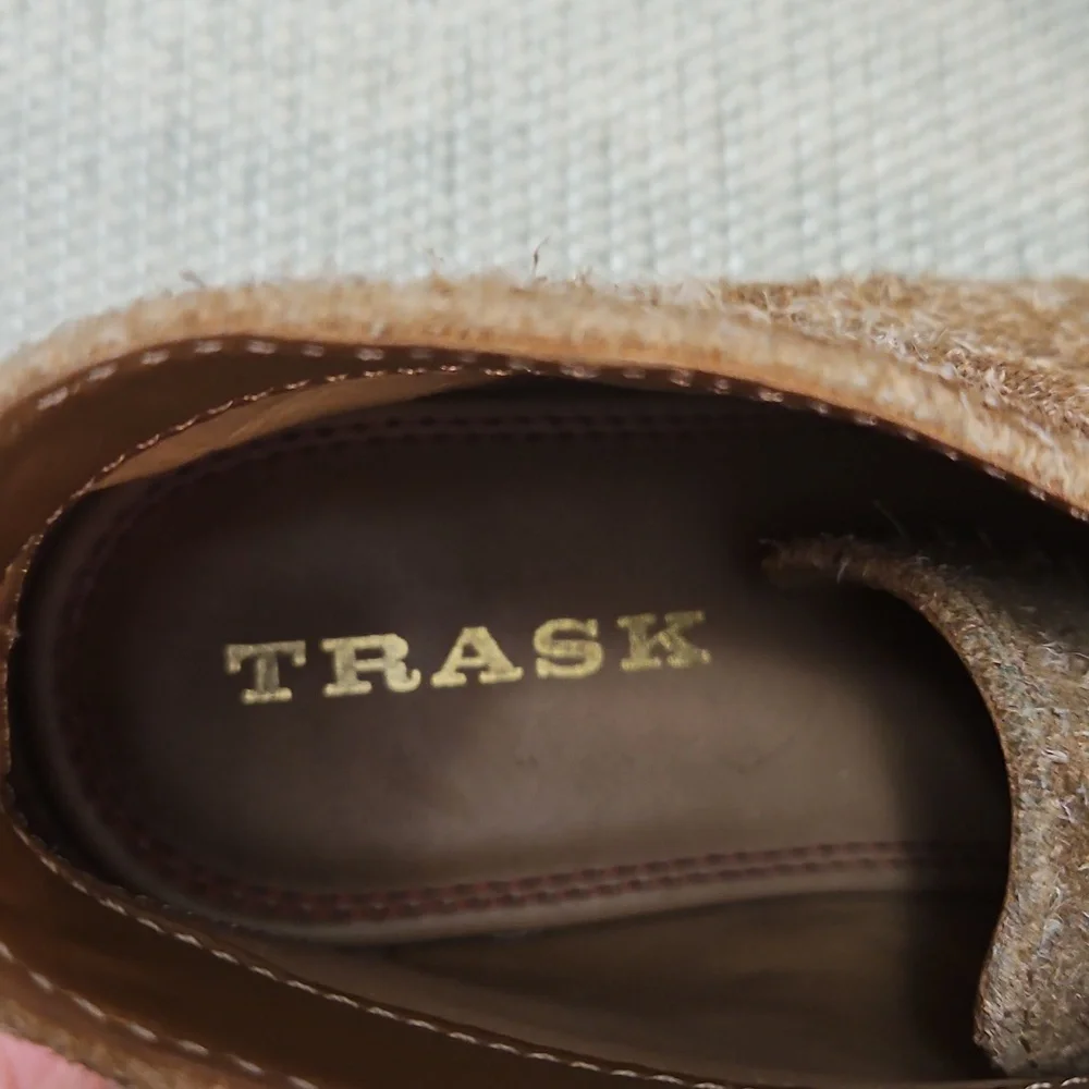 Trask Carissa Toggle Ankle Boot Italian Suede Women's 7.5 Tan Brown
